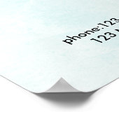 Moderne Waterverf Stijl Pricelist Poster (Hoek)