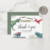 Moderne waterverf-stomp-koek. Dank u Notitiekaartje (Voorkant / Achterkant in situ)