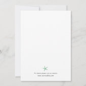 Moderne Waterverf Strand Huwelijksuitnodiging Kaart (Achterkant)