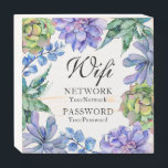 Moderne Waterverf Succulent Floral WiFi-wachtwoord Houten Kist Print<br><div class="desc">Dit moderne ontwerp is voorzien van een waterverf lijst van succulenten. Aangepast met uw WiFi-wachtwoordgegevens door de tekst in het tekstvak te bewerken. #succulents #wifi #internet #modern #floral #botanical #garden #gardening #restaurant #coffeeshop #restaurant #restaurant #gardenshop #gardenshop #cafe #borden #decor #shopdecor #homedecor #officedecor</div>