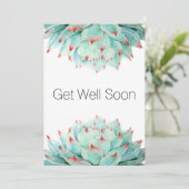 Moderne Waterverf Succulenten krijgen snel een goe Bedankkaart (Staand voorkant)