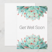 Moderne Waterverf Succulenten krijgen snel een goe Bedankkaart (Voorkant / Achterkant)