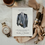 Moderne Waterverf Suit Groomsman-voorstel Verzoek Kaart<br><div class="desc">Vraag je beste jongens om aan je kant te staan met deze unieke 'wil je mijn groomsman' kaarten. Met een modern klasvoorbeeld en een stijllettertype voor schrijfmachine. Draai de kaart om een grappige lijst met functiebeschrijvingen te onthullen die kan worden aangepast aan je persoonlijke vriendschap. Voeg uw douanetekst aan dit...</div>