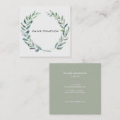 Moderne waterverf tak met professionele vierkante visitekaartje (Voorkant / Achterkant)