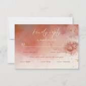 Moderne Waterverf Terracotta Boho Maaltijdkeuze RSVP Kaartje (Voorkant)