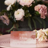 Moderne Waterverf Terracotta Bruiloft Plaats Kaart