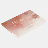 Moderne Waterverf Terracotta Desert Boho Bruiloft Gastenboek (Hoek)