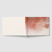 Moderne Waterverf Terracotta Desert Boho Bruiloft Gastenboek (Volledig)