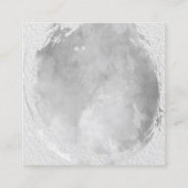 Moderne Waterverf textuur, geborsteld met monogram Vierkante Visitekaartje (Achterkant)