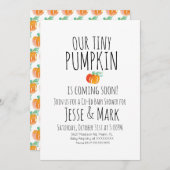 Moderne Waterverf Tiny Pumpkins Baby shower Kaart (Voorkant / Achterkant)