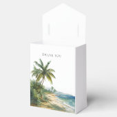 Moderne Waterverf Tropical Beach Bruiloft Bedankdoosjes (Geopend)