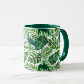 Moderne Waterverf Tropical Leaves Pattern Mok (Voorkant rechts)