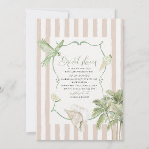 Moderne Waterverf Tropisch Strand Palm Serenity Sa Kaart