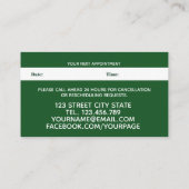 Moderne Waterverf tropische bladeren Afsprakenkaartje (Achterkant)