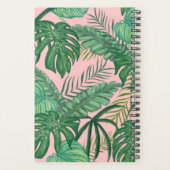 Moderne waterverf tropische bladeren blozen planner (Achterkant)