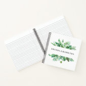 Moderne Waterverf tropische bladeren groen blad Notitieboek (Binnen)