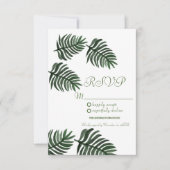 Moderne Waterverf tropische bottenpalen verlaten R Kaart (Voorkant)