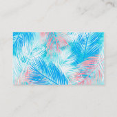 Moderne waterverf tropische palmboom Makeup kunste Visitekaartje (Achterkant)