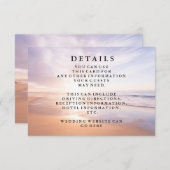 Moderne Waterverf Tropische zon Huwelijksinformati Informatiekaartje (Voorkant / Achterkant)