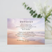 Moderne Waterverf Tropische zon Huwelijksinformati Informatiekaartje (Staand voorkant)