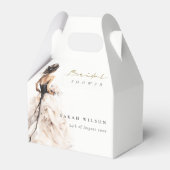 Moderne Waterverf Trouwjurk Vrijgezellenfeest Bedankdoosjes (Voorkant Zijde)