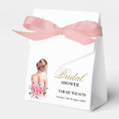 Moderne Waterverf Trouwjurk Vrijgezellenfeest Bedankdoosjes (Voorkant Zijde)