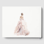 Moderne Waterverf Trouwjurk Vrijgezellenfeest Gastenboek (Achterkant)