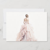 Moderne Waterverf Trouwjurk Vrijgezellenfeest Kaart (Achterkant)