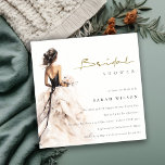 Moderne Waterverf Trouwjurk Vrijgezellenfeest Kaart<br><div class="desc">Als u nog meer aanpassingen nodig hebt,  kunt u mij op yellowfebstudio@gmail.com vrij klikken.</div>