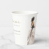 Moderne Waterverf Trouwjurk Vrijgezellenfeest Papieren Bekers (Rechts)