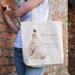 Moderne Waterverf Trouwjurk Vrijgezellenfeest Tote Bag<br><div class="desc">Als u nog meer aanpassingen nodig hebt,  kunt u mij op yellowfebstudio@gmail.com vrij klikken.</div>