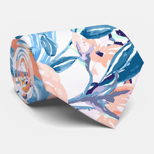 Moderne waterverf tuinschilfers stropdas (Opgerold)