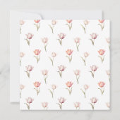 Moderne Waterverf Tulp Baby shower Kaart (Achterkant)