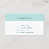 Moderne Waterverf turquoise golf vrouwelijk Visitekaartje (Achterkant)