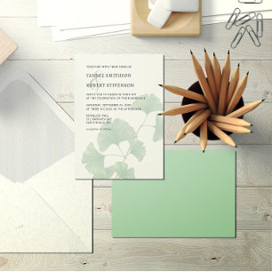 Moderne Waterverf tussen Grieks Ginkgo-bomen Kaart