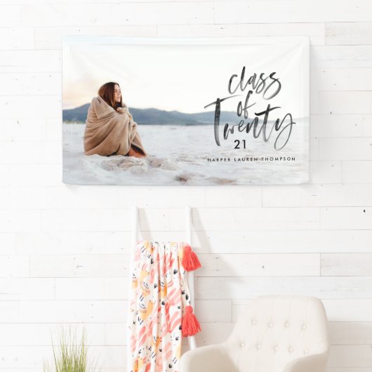 Moderne waterverf typografie afstuderen fotokoffie spandoek (Insitu)