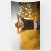 Moderne waterverf typografie afstuderen fotokoffie spandoek (Verticaal)
