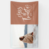 Moderne waterverf typografie afstuderen fotokoffie spandoek (Verticaal)