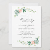 moderne waterverf - uitnodiging voor een florale b (Voorkant)