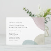 Moderne Waterverf | Uitnodiging voor weddenschappe (Staand voorkant)