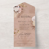 Moderne Waterverf van Bohemen All In One Uitnodiging (Binnen)