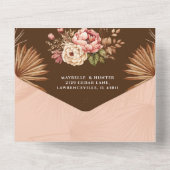 Moderne Waterverf van Bohemen All In One Uitnodiging (Achterkant)