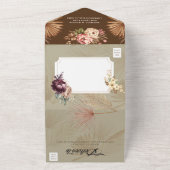 Moderne Waterverf van Bohemen All In One Uitnodiging (Buitenkant)