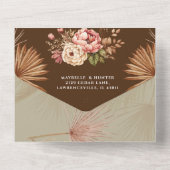 Moderne Waterverf van Bohemen All In One Uitnodiging (Achterkant)