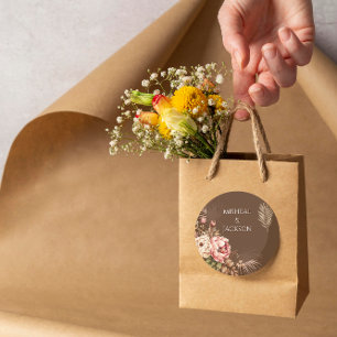 Moderne Waterverf van Bohemen Ronde Sticker