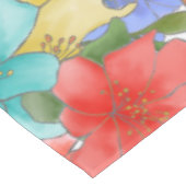 Moderne Waterverf van Bright Lente Floral Tafelkleed (Gekanteld)
