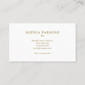 Moderne Waterverf van Coral Peach Visitekaartje (Achterkant)