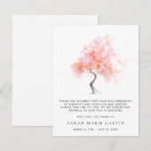 Moderne Waterverf van de begrafenis Hartelijk dank Bedankkaart (Voorkant / Achterkant)