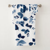 Moderne Waterverf van de marine en witte botanisch Bad Handdoek (Insitu)