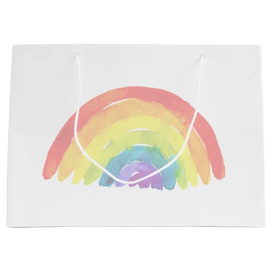 Moderne waterverf van de regenboog groot cadeauzakje (Voorkant)